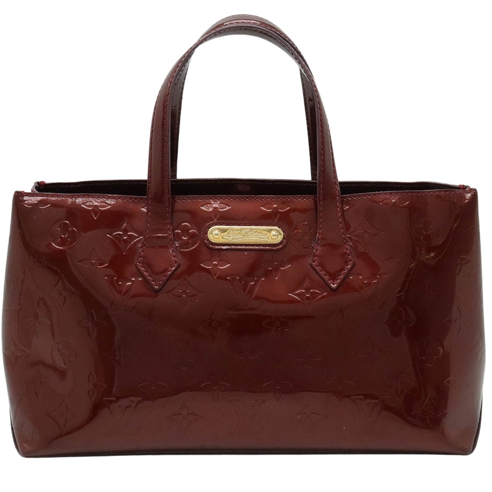 Louis Vuitton Brown Tote with Glossy Patent Finish
